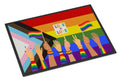 Gay Pride Parade Progress Pride Doormat Indoor Outdoor 24H X 36W Front Door Mat Rugs for Entryway, Non Slip Washable Low Pile,