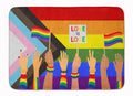 Gay Pride Parade Progress Pride Memory Foam Kitchen Mat Machine Washable Anti-Fatigue Cushion Comfort Bath or Kitchen Rug
