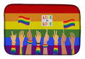 Gay Pride Parade Dish Drying Mat Absorbent Dish Drying Mat Pad for Kitchen Counter Dish Drainer Mat for Countertop, 14 x 21", Multicolor