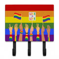 Gay Pride Parade Leash or Key Holder Wall Hooks, Coat Rack Wall Mount, for Hanging Keys, Towels, Aprons, Leashes