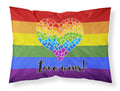 Gay Pride Love Wins Mosaic Heart Standard Pillowcase Lightweight Super Soft Easy Care Decorative Artwork Pillowcase, Standard