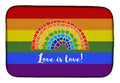 Gay Pride Love is Love Mosaic Rainbow Dish Drying Mat Absorbent Dish Drying Mat Pad for Kitchen Counter Dish Drainer Mat for Countertop, 14 x 21", Multicolor