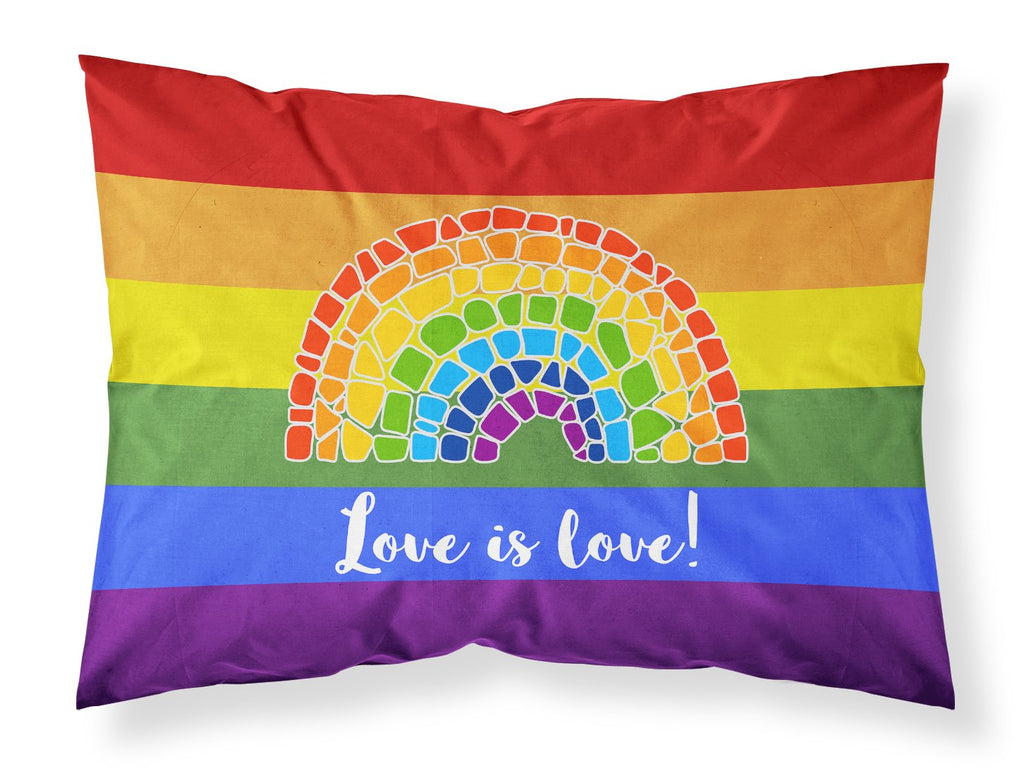 Gay Pride Love is Love Mosaic Rainbow Standard Pillowcase Lightweight Super Soft Easy Care Decorative Artwork Pillowcase, Standard