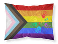 Gay Pride Peace Hands Progress Pride Standard Pillowcase Lightweight Super Soft Easy Care Decorative Artwork Pillowcase, Standard