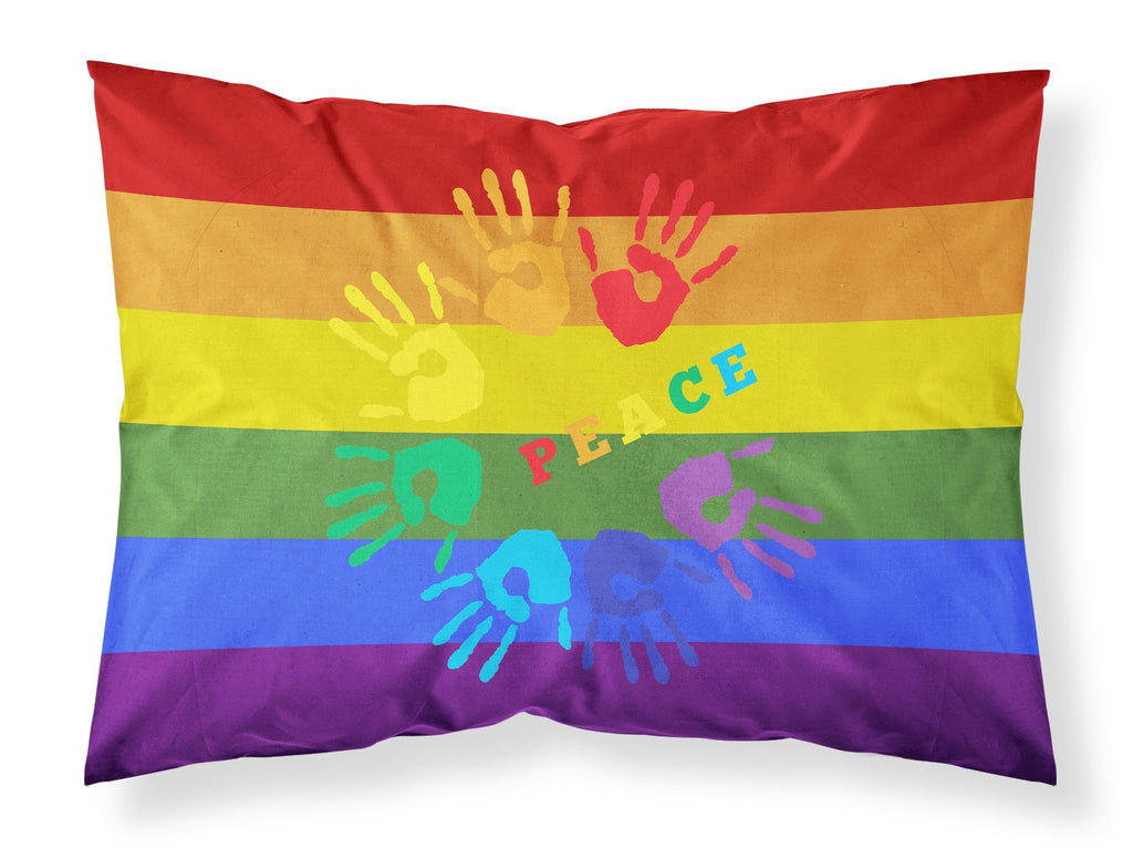 Gay Pride Peace Hands Standard Pillowcase Lightweight Super Soft Easy Care Decorative Artwork Pillowcase, Standard