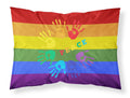 Gay Pride Peace Hands Standard Pillowcase Lightweight Super Soft Easy Care Decorative Artwork Pillowcase, Standard