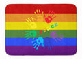Gay Pride Peace Hands Memory Foam Kitchen Mat Machine Washable Anti-Fatigue Cushion Comfort Bath or Kitchen Rug