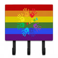 Gay Pride Peace Hands Leash or Key Holder Wall Hooks, Coat Rack Wall Mount, for Hanging Keys, Towels, Aprons, Leashes