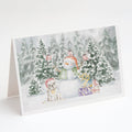 French Bulldog White Christmas Greeting Cards Pack of 8 Blank Cards with Envelopes Whimsical A7 Size 5x7