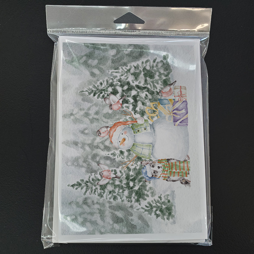 Corgi Blue Merle Christmas Greeting Cards Pack of 8 Blank Cards with Envelopes Whimsical A7 Size 5x7