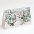 Corgi Black and Tan Points Christmas Greeting Cards Pack of 8 Blank Cards with Envelopes Whimsical A7 Size 5x7