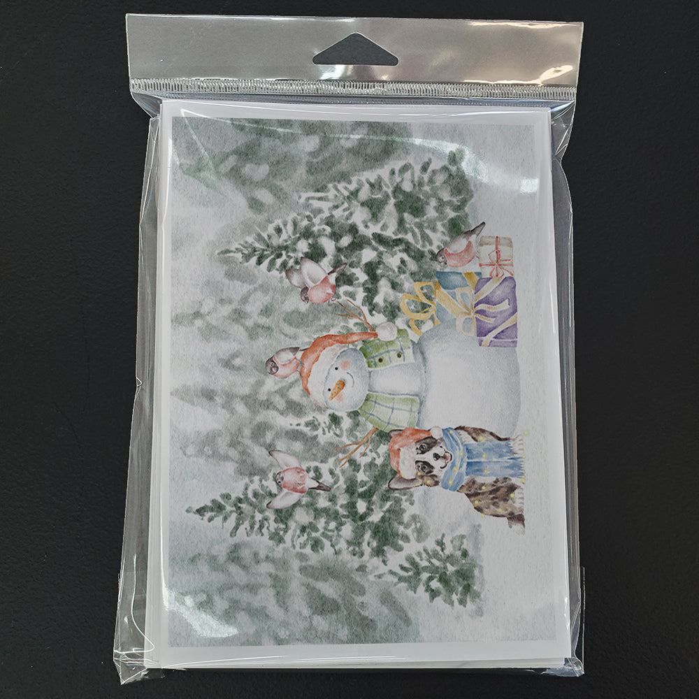 Corgi Blue Merle and Tan Points Christmas Greeting Cards Pack of 8 Blank Cards with Envelopes Whimsical A7 Size 5x7