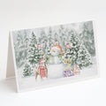 Bull Terrier Tan and White Christmas Greeting Cards Pack of 8 Blank Cards with Envelopes Whimsical A7 Size 5x7