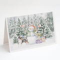 Bull Terrier Black Tan and White Christmas Greeting Cards Pack of 8 Blank Cards with Envelopes Whimsical A7 Size 5x7