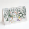 Bull Terrier Brindle and White Christmas Greeting Cards Pack of 8 Blank Cards with Envelopes Whimsical A7 Size 5x7