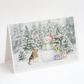 Beagle Tricolor Side View Christmas Greeting Cards Pack of 8 Blank Cards with Envelopes Whimsical A7 Size 5x7