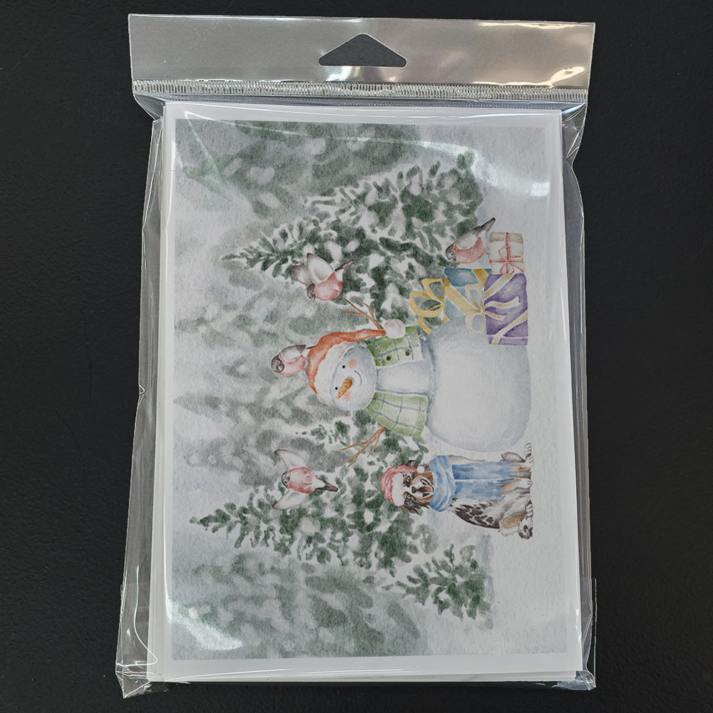 Australian Shepherd Blue Merle Christmas Greeting Cards Pack of 8 Blank Cards with Envelopes Whimsical A7 Size 5x7