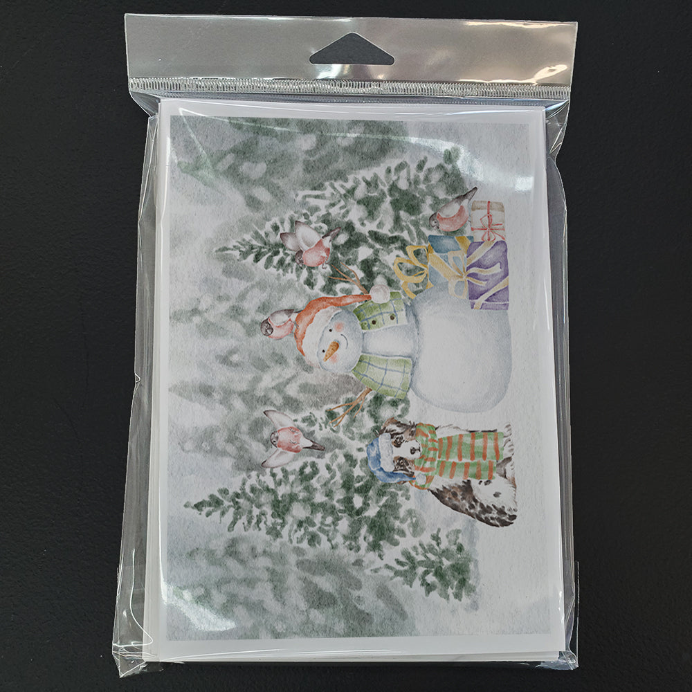 Australian Shepherd Puppy Blue Merle Christmas Greeting Cards Pack of 8 Blank Cards with Envelopes Whimsical A7 Size 5x7
