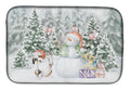 Australian Shepherd Puppy Black White Christmas Dish Drying Mat Absorbent Dish Drying Mat Pad for Kitchen Counter Dish Drainer Mat for Countertop, 14 x 21", Multicolor