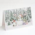 Australian Shepherd Puppy Black White Christmas Greeting Cards Pack of 8 Blank Cards with Envelopes Whimsical A7 Size 5x7