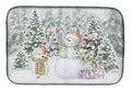 Samoyed Puppy Christmas Dish Drying Mat Absorbent Dish Drying Mat Pad for Kitchen Counter Dish Drainer Mat for Countertop, 14 x 21", Multicolor