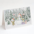Samoyed Puppy Christmas Greeting Cards Pack of 8 Blank Cards with Envelopes Whimsical A7 Size 5x7
