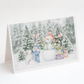 Samoyed Standing Christmas Greeting Cards Pack of 8 Blank Cards with Envelopes Whimsical A7 Size 5x7