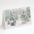 Dachshund Longhaired Christmas Greeting Cards Pack of 8 Blank Cards with Envelopes Whimsical A7 Size 5x7
