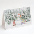 Dachshund Dappled Christmas Greeting Cards Pack of 8 Blank Cards with Envelopes Whimsical A7 Size 5x7