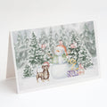 Dachshund Chocolate Christmas Greeting Cards Pack of 8 Blank Cards with Envelopes Whimsical A7 Size 5x7