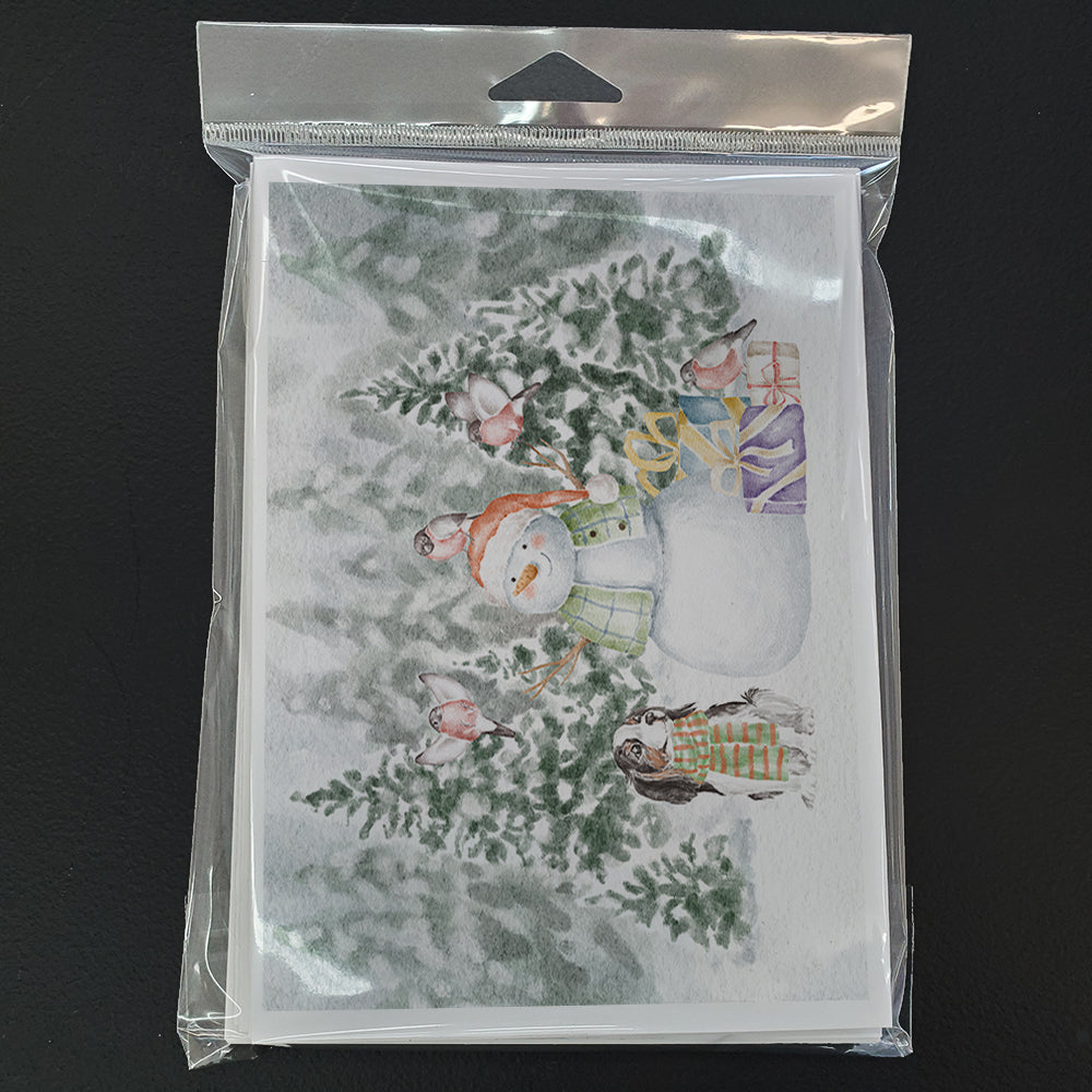 Cavalier King Charles Spaniel Tricolor Christmas Greeting Cards Pack of 8 Blank Cards with Envelopes Whimsical A7 Size 5x7