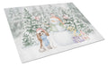Cavalier King Charles Spaniel Blenheim Christmas Cutting Board Tempered Glass Kitchen Cutting Surface, Heat Resistant Chopping, Non-Slip Feet, Food Prep & Serving