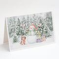 Cavalier King Charles Spaniel Blenheim Puppy Christmas Greeting Cards Pack of 8 Blank Cards with Envelopes Whimsical A7 Size 5x7