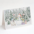 Bulldog Fawn Christmas Greeting Cards Pack of 8 Blank Cards with Envelopes Whimsical A7 Size 5x7