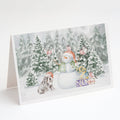 Bulldog Puppy Chocolate Christmas Greeting Cards Pack of 8 Blank Cards with Envelopes Whimsical A7 Size 5x7
