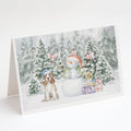 Cocker Spaniel Red and White Christmas Greeting Cards Pack of 8 Blank Cards with Envelopes Whimsical A7 Size 5x7