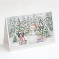 Cocker Spaniel Black and White Christmas Greeting Cards Pack of 8 Blank Cards with Envelopes Whimsical A7 Size 5x7
