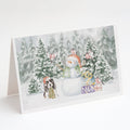 Basset Hound Puppy Tricolor Christmas Greeting Cards Pack of 8 Blank Cards with Envelopes Whimsical A7 Size 5x7