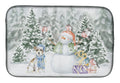 Jack Russell Terrier Wirehaired Christmas Dish Drying Mat Absorbent Dish Drying Mat Pad for Kitchen Counter Dish Drainer Mat for Countertop, 14 x 21", Multicolor