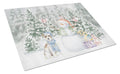Jack Russell Terrier Wirehaired Christmas Cutting Board Tempered Glass Kitchen Cutting Surface, Heat Resistant Chopping, Non-Slip Feet, Food Prep & Serving