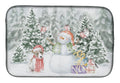 Jack Russell Terrier Puppy Christmas Dish Drying Mat Absorbent Dish Drying Mat Pad for Kitchen Counter Dish Drainer Mat for Countertop, 14 x 21", Multicolor