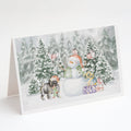 Pug Black Standing Christmas Greeting Cards Pack of 8 Blank Cards with Envelopes Whimsical A7 Size 5x7