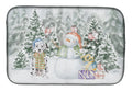 Dalmatian Christmas Dish Drying Mat Absorbent Dish Drying Mat Pad for Kitchen Counter Dish Drainer Mat for Countertop, 14 x 21", Multicolor
