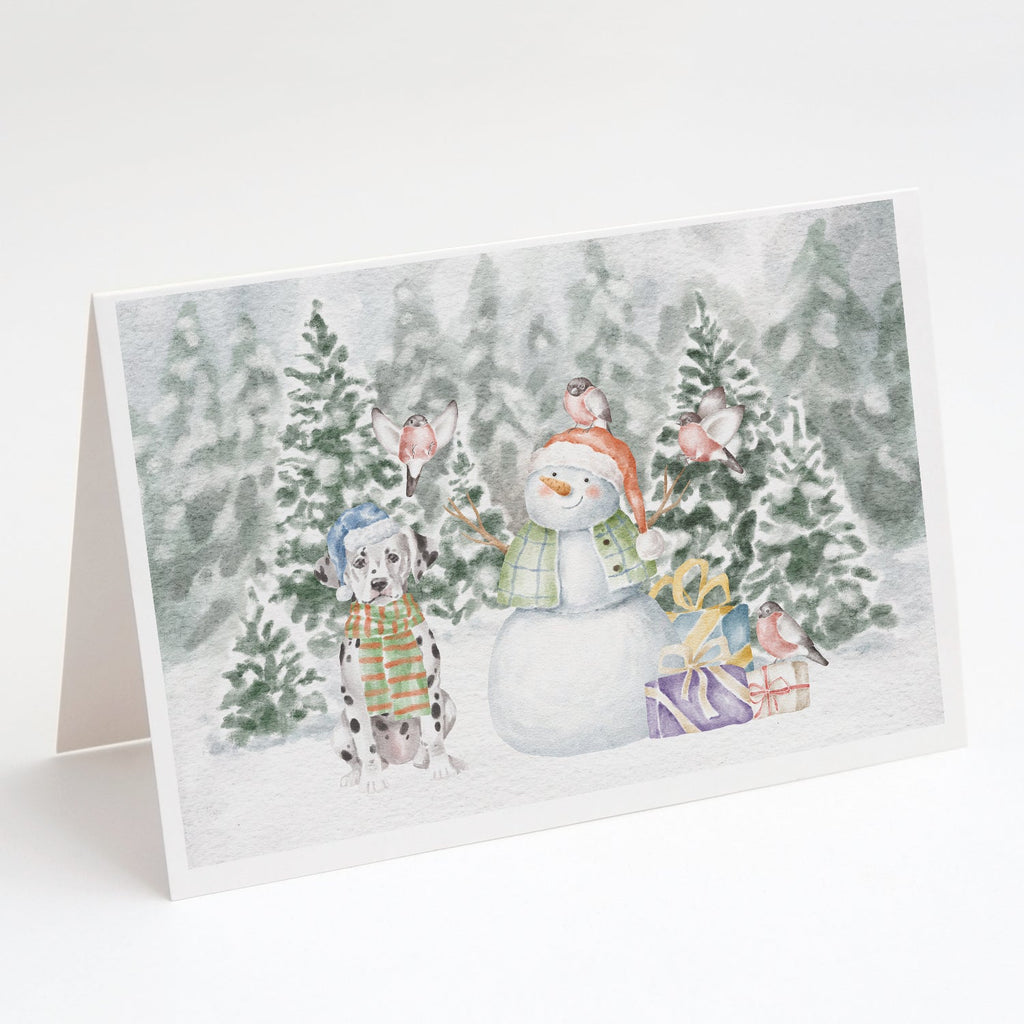 Dalmatian Christmas Greeting Cards Pack of 8 Blank Cards with Envelopes Whimsical A7 Size 5x7