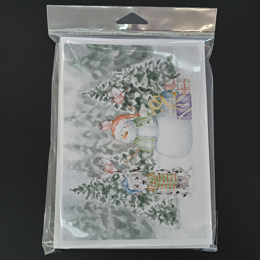 Dalmatian Christmas Greeting Cards Pack of 8 Blank Cards with Envelopes Whimsical A7 Size 5x7