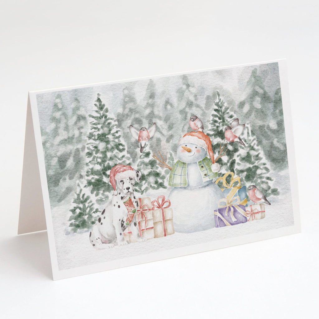 Dalmatian Puppy Christmas Greeting Cards Pack of 8 Blank Cards with Envelopes Whimsical A7 Size 5x7