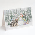 German Shepherd Puppy Duo Christmas Greeting Cards Pack of 8 Blank Cards with Envelopes Whimsical A7 Size 5x7