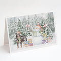 Rottweiler Standing Christmas Greeting Cards Pack of 8 Blank Cards with Envelopes Whimsical A7 Size 5x7