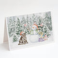 Labrador Retriever Puppy Black Christmas Greeting Cards Pack of 8 Blank Cards with Envelopes Whimsical A7 Size 5x7