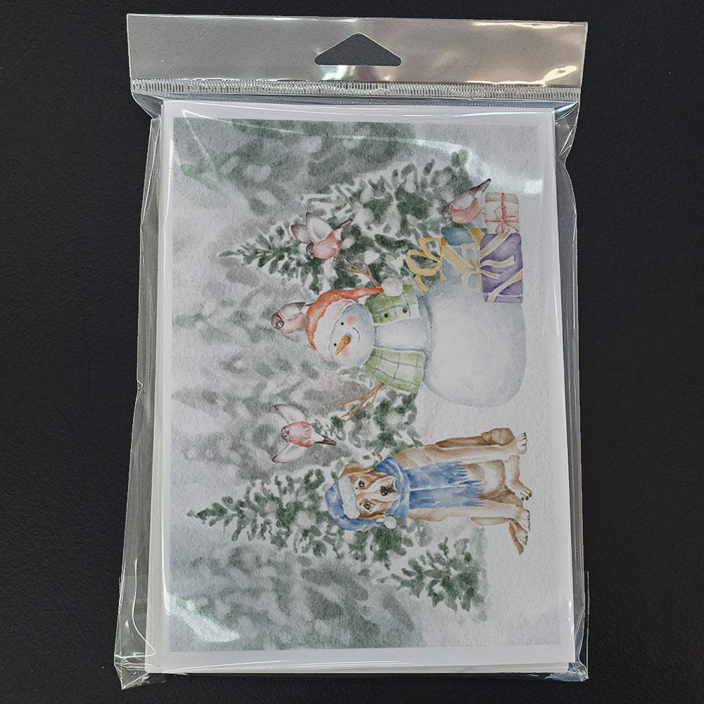 Labrador Retriever Yellow Christmas Greeting Cards Pack of 8 Blank Cards with Envelopes Whimsical A7 Size 5x7